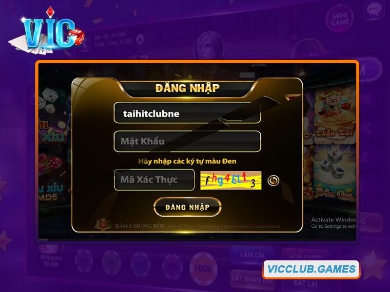 Các bước đăng nhập vào cổng game Vic Club dễ dàng